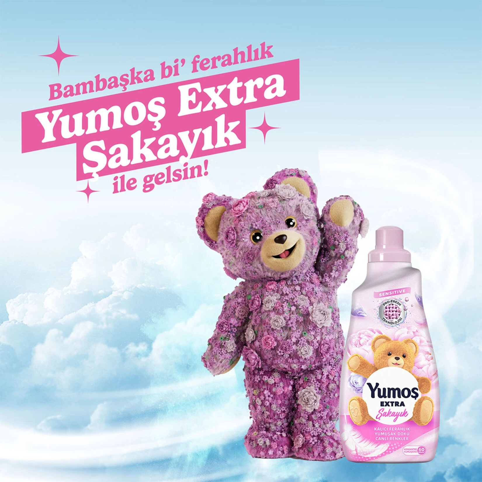 Yumoş Extra Konsantre Şakayık Yumuşatıcı 60 Yıkama 1.44 lt