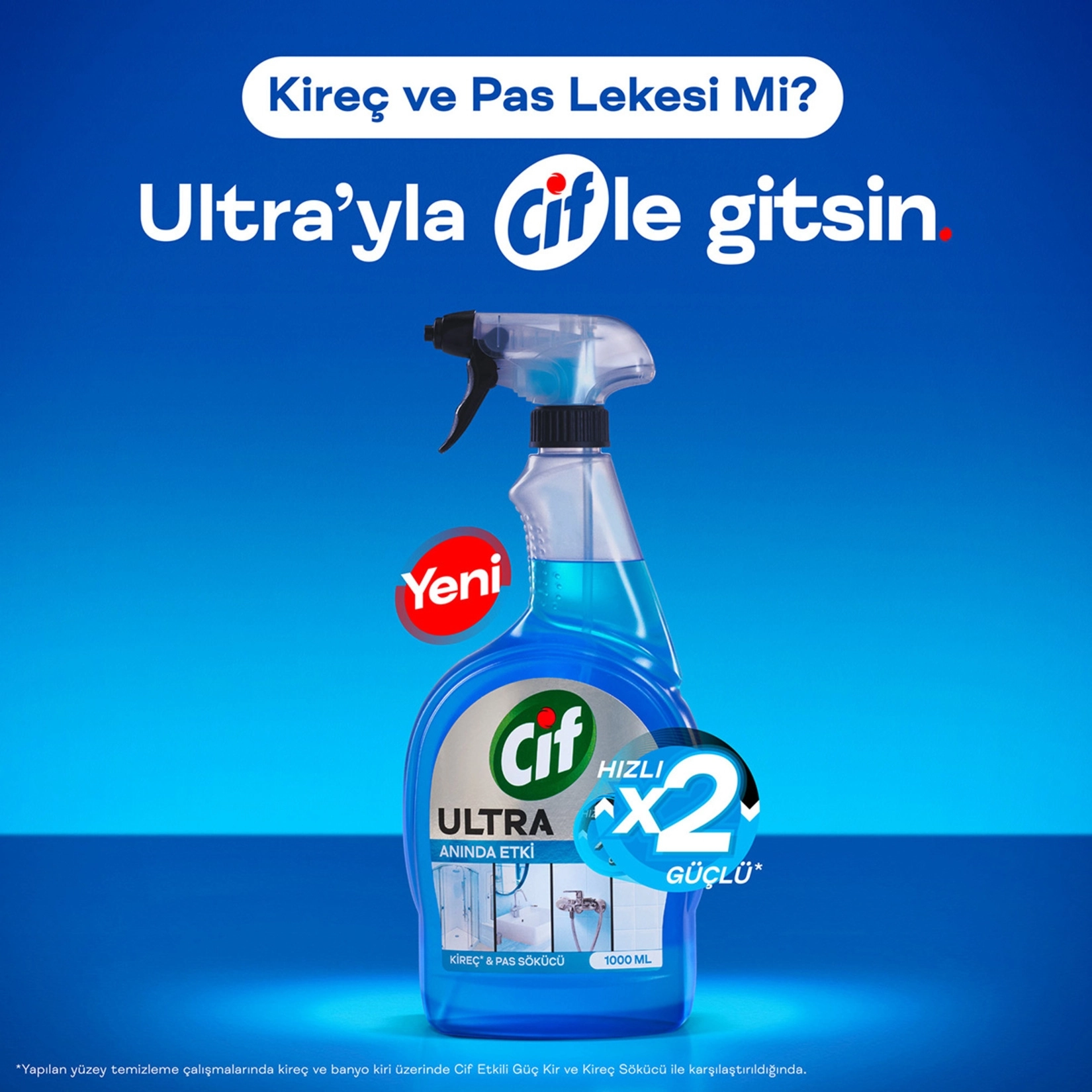 Cif Ultra Anında Kireç ve Pas Sökücü Sprey 750 ml