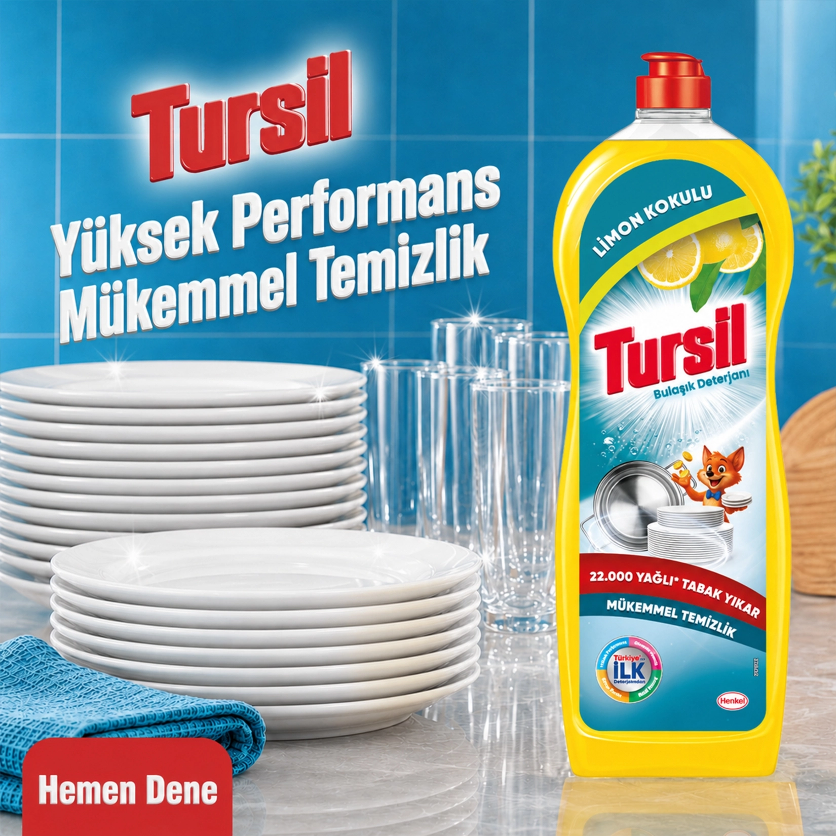 Tursil Limon Kokulu Sıvı Bulaşık Deterjanı 750 ml
