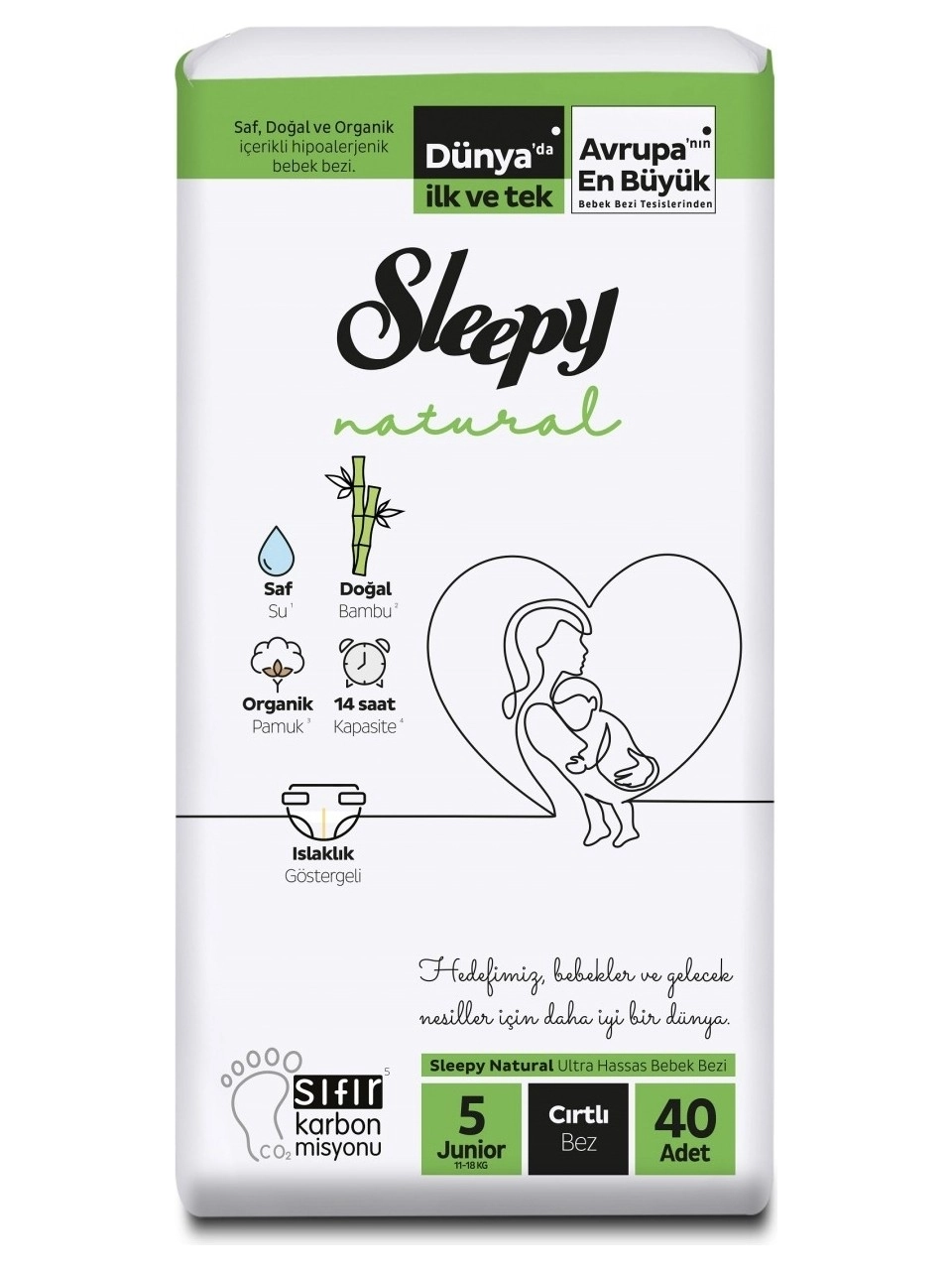 Sleepy Natural 5 Numara Junior 40’lı Bebek Bezi