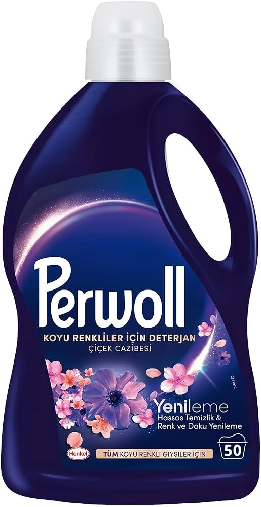 Perwoll Hassas Sıvı Çamaşır Deterjanı Yenileme&Çiçek Cazibesi Mor