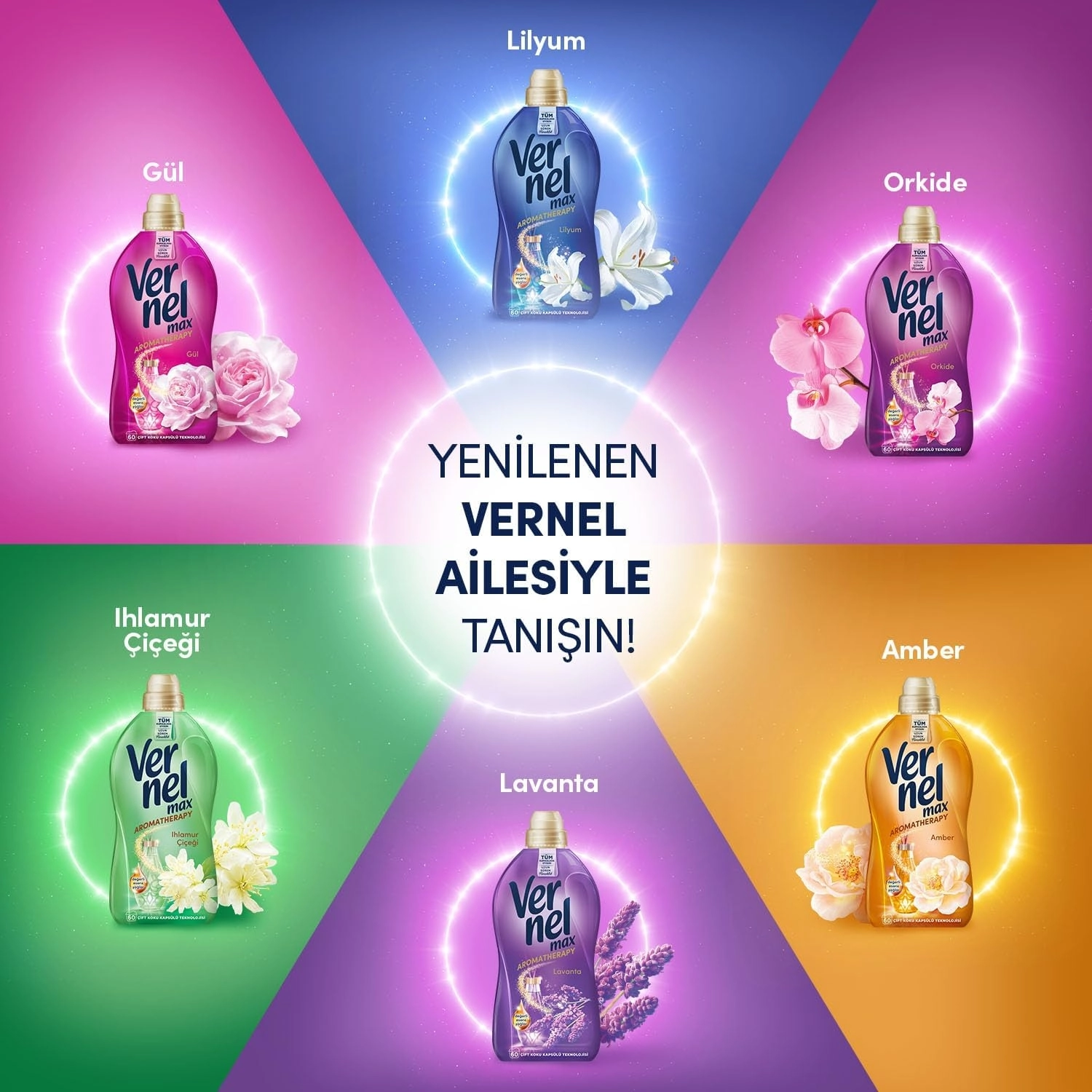 Vernel Max Ihlamur Çiçeği Yumuşatıcı 60 Yıkama 1.44 lt