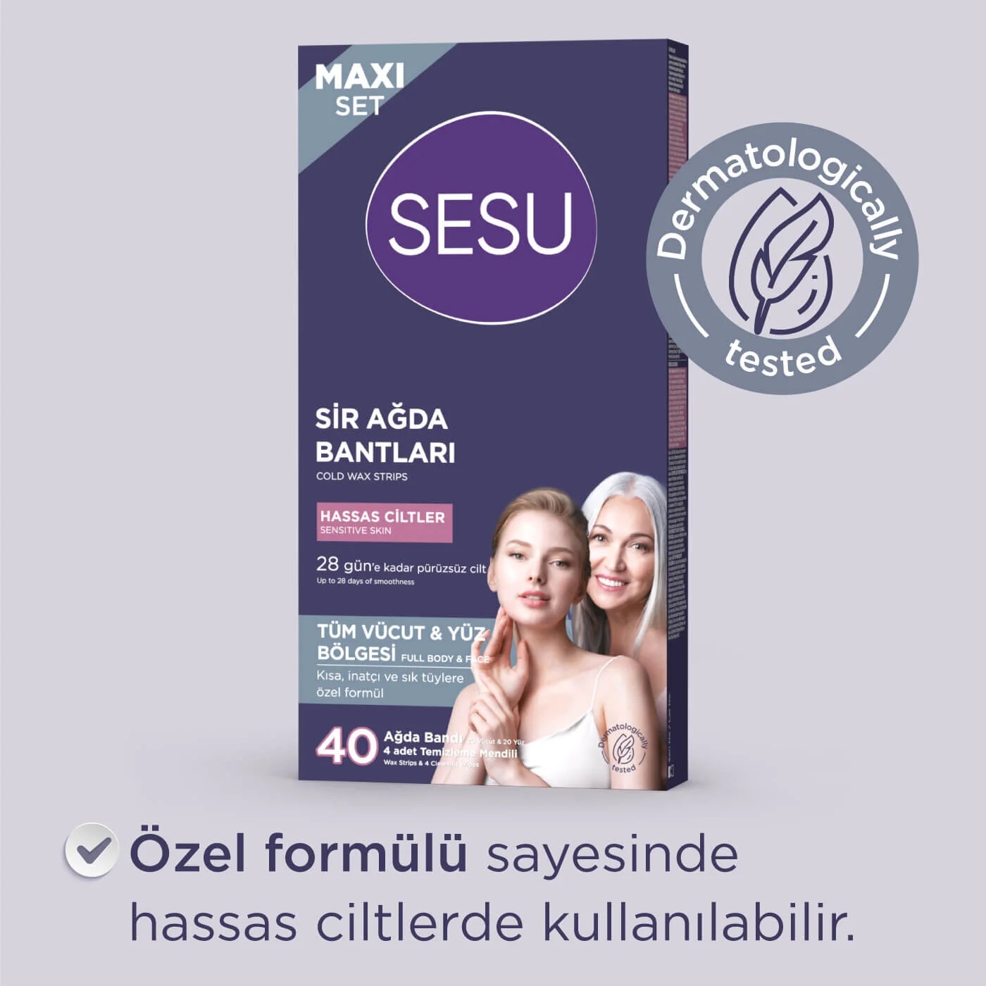 Sesu Ağda Bandı 40’Lı Maxi Set Hassas