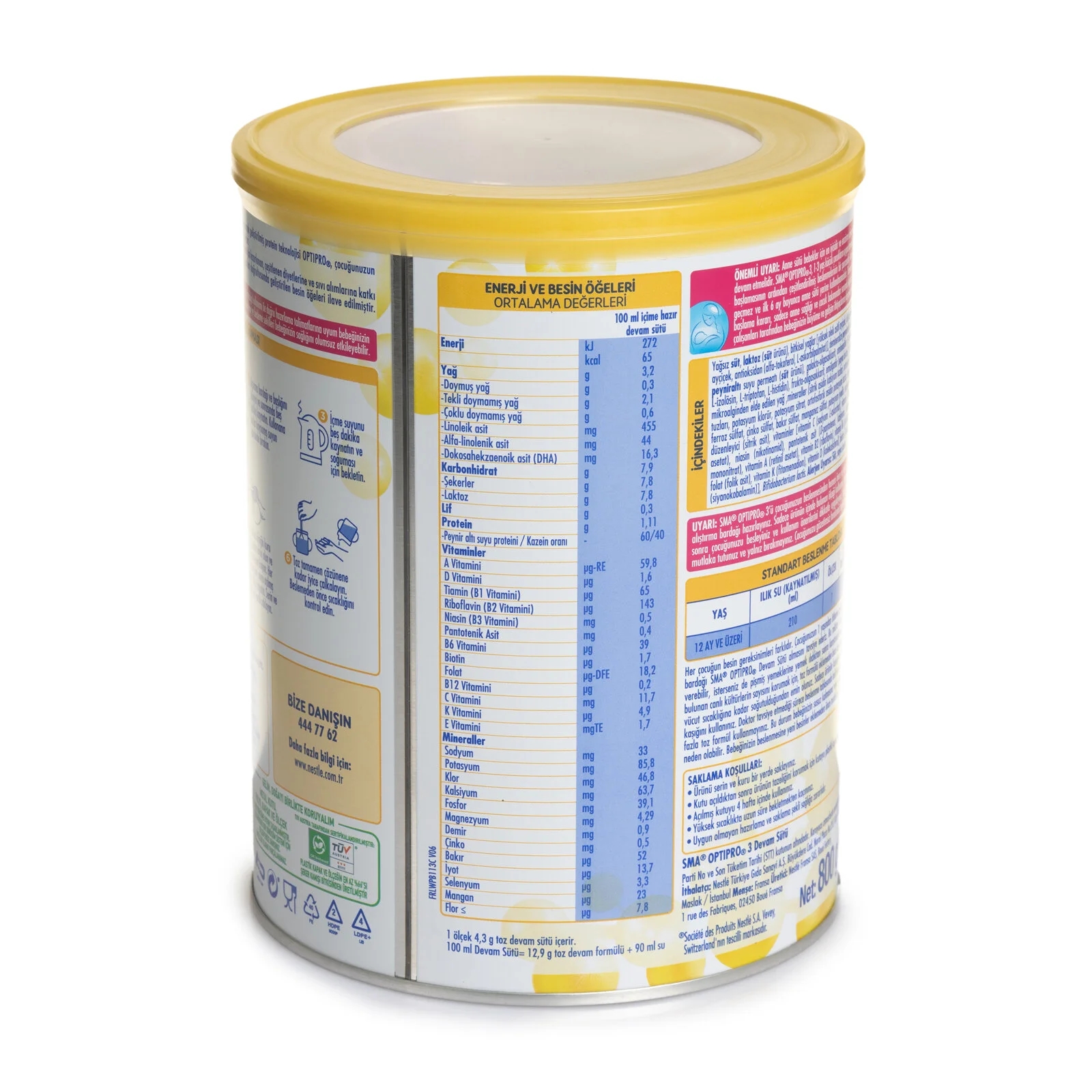 SMA Optipro Probiyotik 3 Bebek Devam Sütü 800 gr 