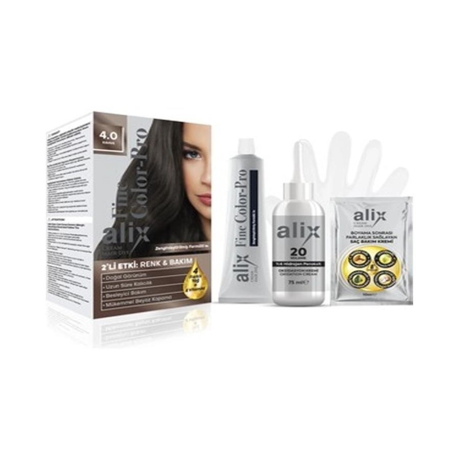 Alix Saç Boyası 4-0 Kahve 50ml