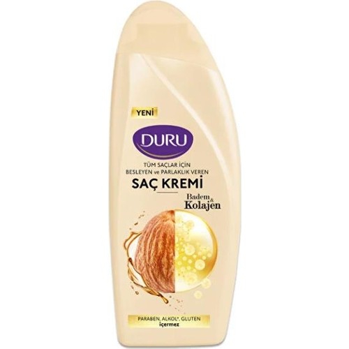 Duru Saç Kremi Kolojen & Badem 500 Ml x 3 Adet