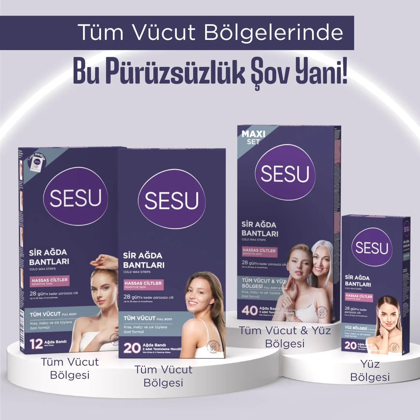 Sesu Ağda Bandı 40’Lı Maxi Set Hassas
