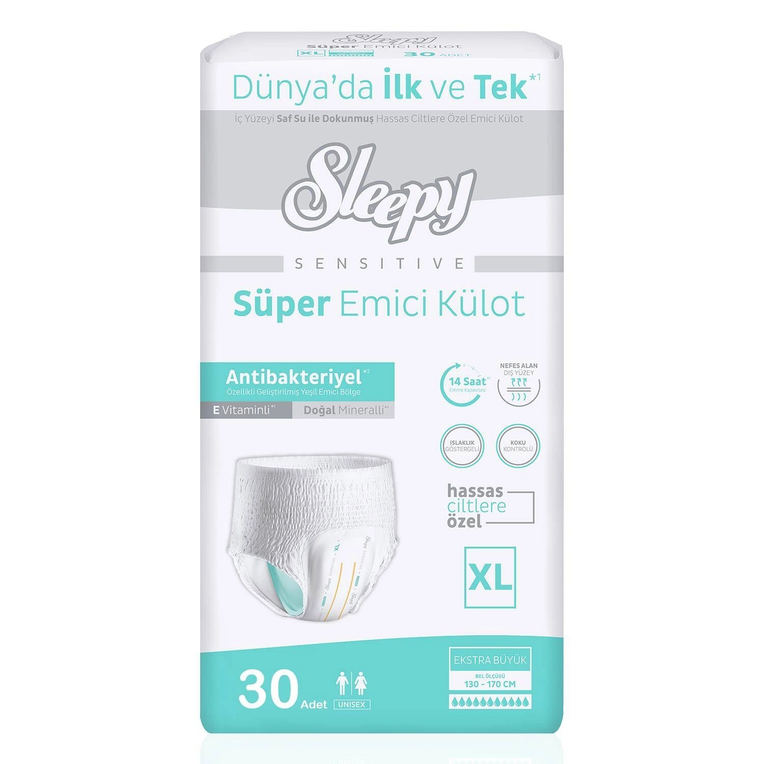 Sleepy Sensitive Süper Emici Külot XL 30’lu Hasta Bezi