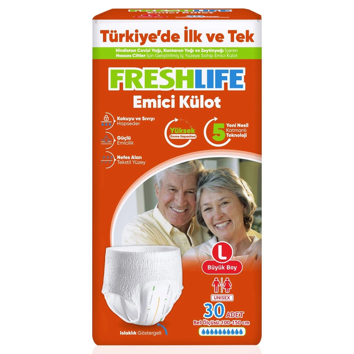 Freshlife Emici Külot Büyük Boy L 30’lu Hasta Bezi