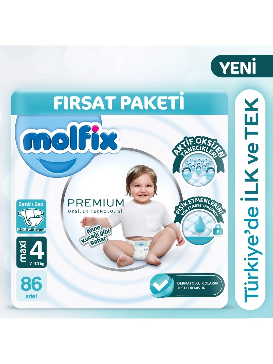 Molfix Premium 4 Numara Maxi 86’lı Bebek Bezi