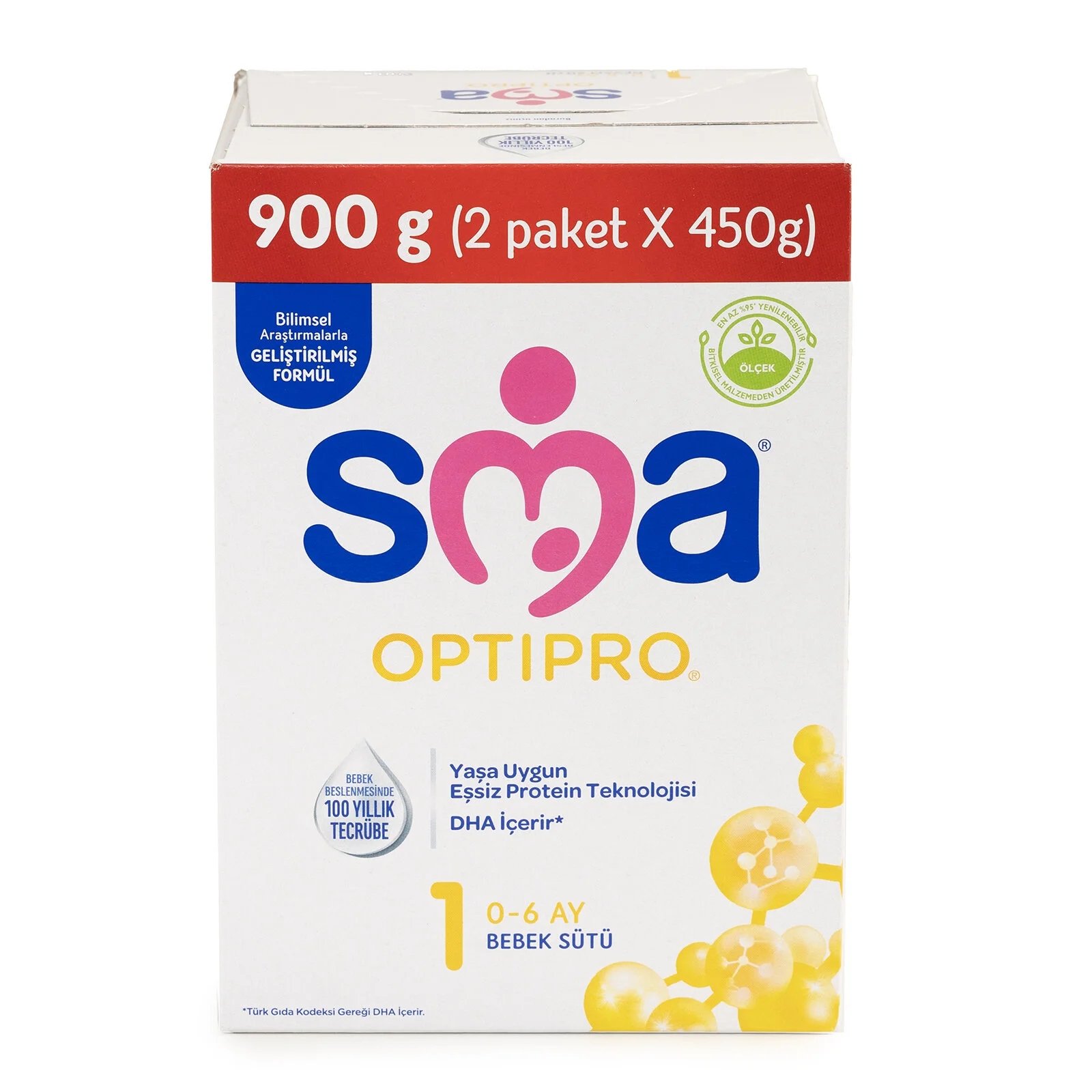 SMA Optipro 1 Probiyotik Bebek Sütü 900 gr
