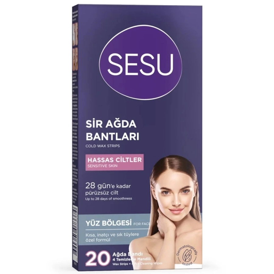 Sesu Hassas Ciltler için Yüze Özel 20’li Sir Ağda Bandı