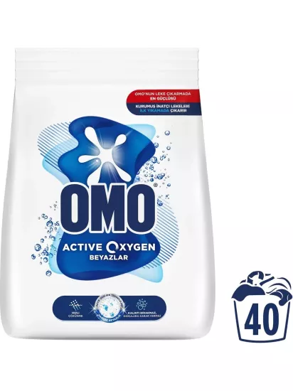 Omo Active Oxygen Beyazlar için 6 kg Toz Deterjan