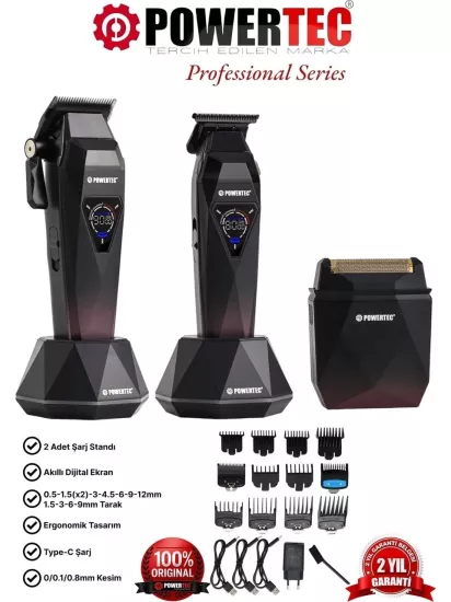 Powertec TR-5800 3in1 Erkek Bakım Seti