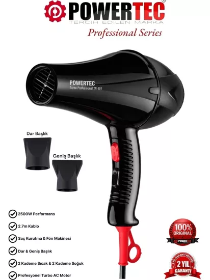 Powertec TR-901 Turbo Profesyonel 2500 W Saç Kurutma Makinesi