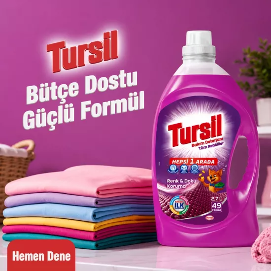 Tursil Bakım Tüm Renkliler Sıvı Deterjan 2.7 lt