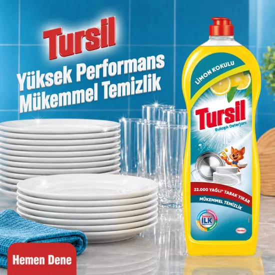 Tursil Limon Kokulu Sıvı Bulaşık Deterjanı 750 ml