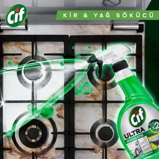 Cif Ultra Anında Etki Kir ve Yağ Çözücü 1 lt