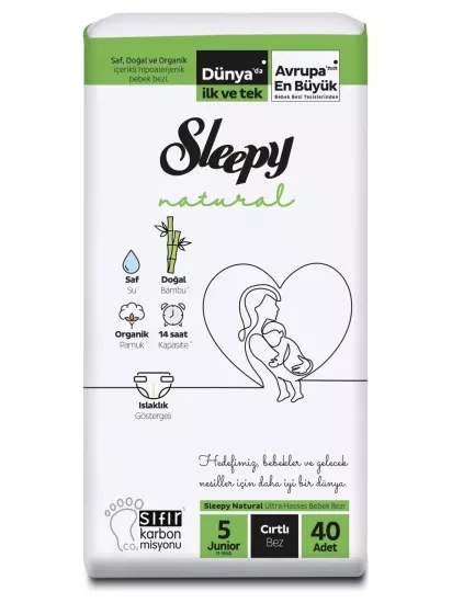 Sleepy Natural 5 Numara Junior 40’lı Bebek Bezi
