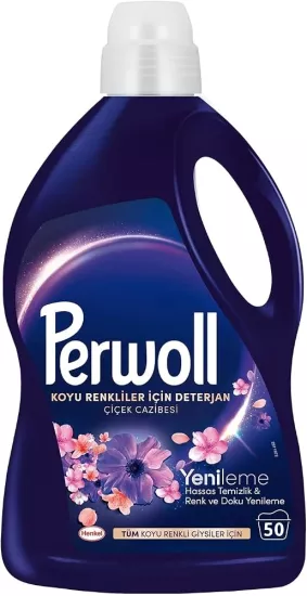 Perwoll Hassas Sıvı Çamaşır Deterjanı Yenileme&Çiçek Cazibesi Mor