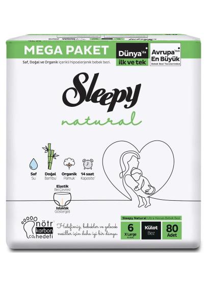 Sleepy Natural 6 Numara X Large 80’li Külot Bez