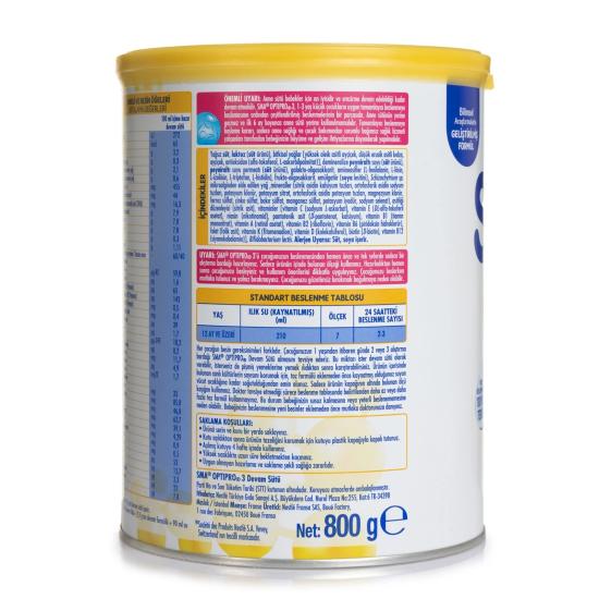 SMA Optipro Probiyotik 3 Bebek Devam Sütü 800 gr 