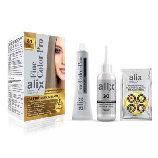 Alix Kit Saç Boyası 8.1 Küllü Koyu Sarı