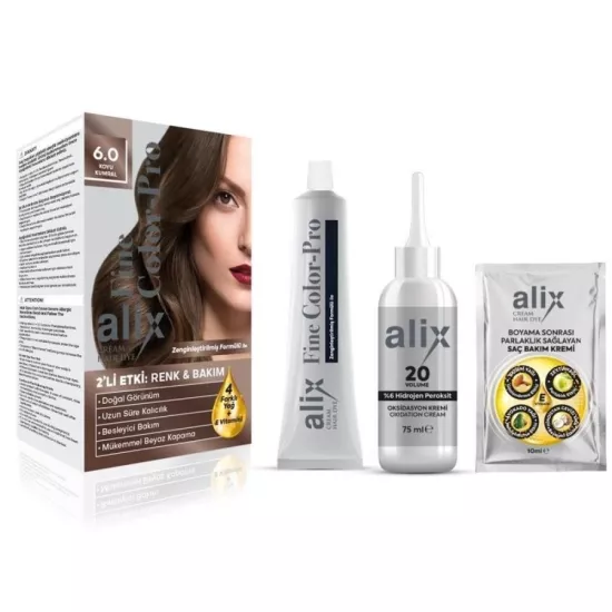 Alix Kit Saç Boyası 6.0 Koyu Kumral