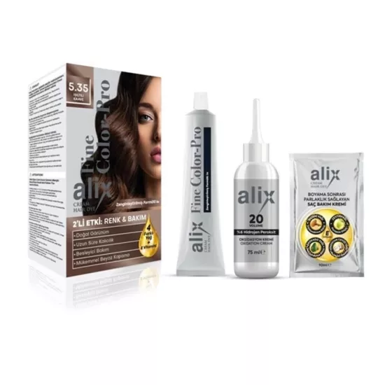 Alix Kit Saç Boyası 5.35 Işıltılı Kahve