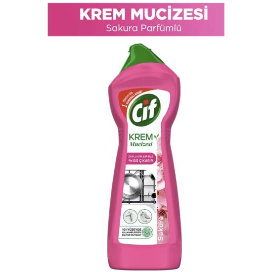 Cif Krem Sakura Mutfak Banyo Temizleyici 500 ml
