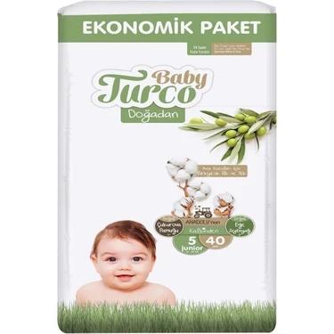 Baby Turco Doğadan 5 Numara Junior 40’lı Bebek Bezi