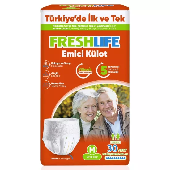 Freshlife Emici Külot Orta Boy M 30’lu Hasta Bezi