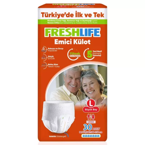 Freshlife Emici Külot Büyük Boy L 30’lu Hasta Bezi