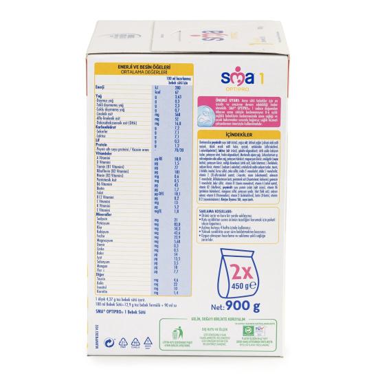 SMA Optipro 1 Probiyotik Bebek Sütü 900 gr