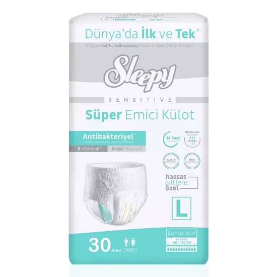 Sleepy Sensitive Süper Emici Külot Büyük Boy L 30’lu Hasta Bezi